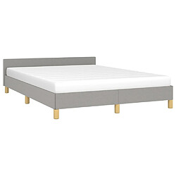 Avis Maison Chic Lit adulte - Cadre Structure de lit avec tête de lit Contemporain Gris clair 140x200 cm -MN36897