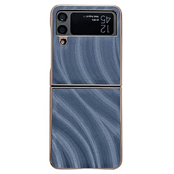 Coque en TPU + PU anti-rayures, nano électroplaqué pour votre Samsung Galaxy Z Flip4 5G - bleu