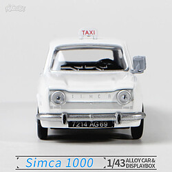 Acheter Universal Simka 1000 alliage auto 1: 43 marseille 1/43 moulée sous pression métal voiture boîte d'affichage métal voiture hauteur simulation jouet moulée sous pression(blanche)