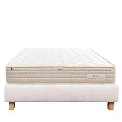 LUXURY LITERIE Ensemble matelas Sublime 90x190 cm + sommier beige ep20cm