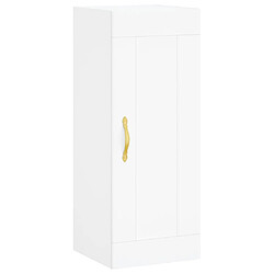 Acheter vidaXL Buffet haut Blanc 34,5x34x180 cm Bois d'ingénierie