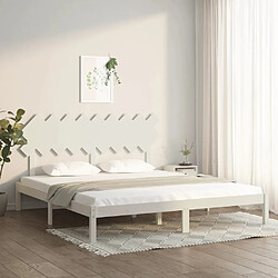 vidaXL Cadre de lit sans matelas blanc 180x200 cm bois massif 