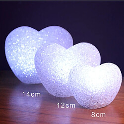 Wewoo Guirlande LED 14cm coeur blanc décoratif intérieur nuit lumière romantique 3D amour Saint Valentin décoration de fête de mariage