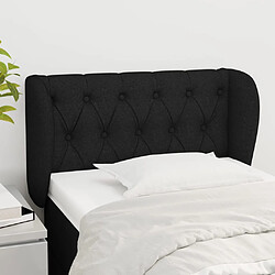 vidaXL Tête de lit avec oreilles Noir 83x23x78/88 cm Tissu