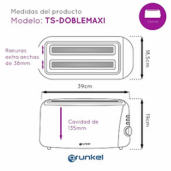 Grille-pain Grunkel 1400 W Double rainure