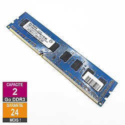 Barrette Mémoire 2Go RAM DDR3 Elpida EBJ21UE8BDF0-AE-F DIMM PC3-8500U 2Rx8 - Reconditionné