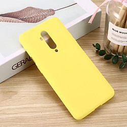 Wewoo Coque Pour Oneplus 7T PRO Housse de protection antichoc en silicone liquide de couleur unie jaune