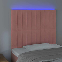 Avis Maison Chic Tête de lit scandinave à LED,meuble de chambre Rose 80x5x118/128 cm Velours -MN95483