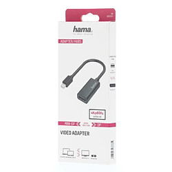 HAMA Adaptateur vidéo, fiche Mini-DisplayPort - port DisplayPort, Ultra-HD 4K