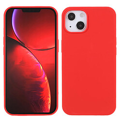 Coque en silicone solide, antichoc rouge pour votre Apple iPhone 13 6.1 pouces