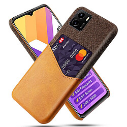 Coque en TPU + PU anti-griffes, orange pour votre Vivo Y15s