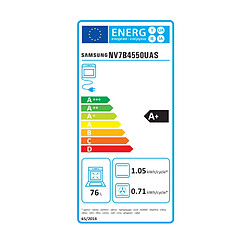 Four intégrable multifonction 76l 60cm pyrolyse inox - NV7B4550UAS - SAMSUNG