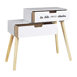 Avis The Home Deco Kids Chevet enfant en bois La tête dans les étoiles.