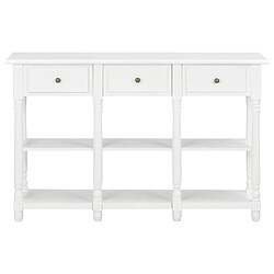 vidaXL Table console Blanc 120x30x76 cm MDF