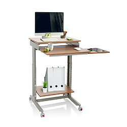 Bureau / Table pour ordinateur WORKSTATION Argent / hêtre hjh OFFICE