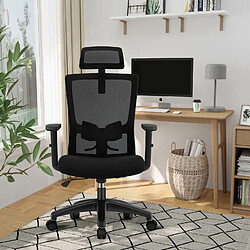 Lexzurn Fauteuil de Bureau Ergonomique et Pliable,Dossier et Assise Haute avec Roulettes Silencieuses Charge 150KG pas cher