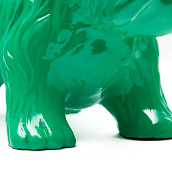 Figurine Décorative Chien Schnauzer Kuatéh en Polyrésine 38x18x31 cm Verte pas cher