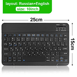 Mini Bluetooth Clavier Clavier sans fil 10 en noir