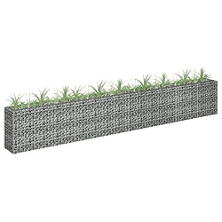 Maison Chic Jardinière,Lit surélevé - Bac à fleurs - pot de fleur à gabion Acier galvanisé 360x30x60 cm -GKD17084