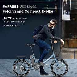 FAFREES F20 Vélo pliant électrique léger, blanc