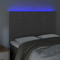 Avis Maison Chic Tête de lit scandinave à LED,meuble de chambre Gris foncé 144x5x118/128 cm Velours -MN53831