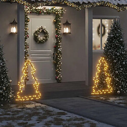 vidaXL Décoration lumineuse arbre de Noël avec piquets 115 LED 90 cm