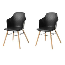 Amadeus Lot de 2 chaises Niels - Noir