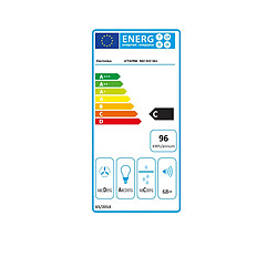 Hotte décorative 90cm 68db 600m3/h blanc - LFT429W - ELECTROLUX