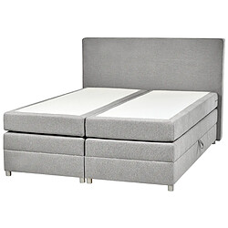 Acheter Beliani Lit boxspring en tissu 160 x 200 cm gris clair MINISTER