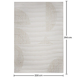 Acheter ICONIK INTERIOR Grand Tapis Design Contemporain et Moderne - Beige (290x200 cm) - Urma Beige