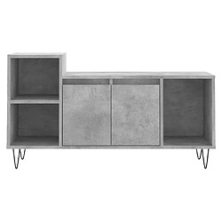 Maison Chic Meuble TV scandinave - Banc TV pour salon Gris béton 100x35x55 cm Bois d'ingénierie -MN42368 pas cher