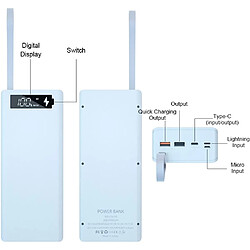 SANAG Boîte De Rangement Pour Batterie 18650 Pd Qc3.0 À Charge Rapide Pour Batterie 18650 Blanc pas cher