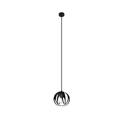 Luminaire Center Suspension Tulos Spherical Acier Noir 1 ampoule 125cm