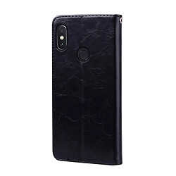 Avis Wewoo Housse Etui à rabat en cuir à texture de cire industrielle pour Xiaomi Redmi Note 5 Pro, avec porte-monnaie noir