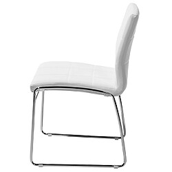 Acheter Beliani Set de 2 Cuir PU Chaise de salle à manger Blanc KIRON