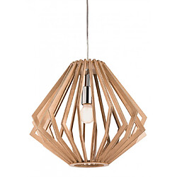 Luminaire Center Suspension Cadiz Bois naturel 1 ampoule 37,5cm