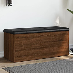 Maison Chic Banc de rangement | Meuble de rangement d'Entrée | Coffres d'Intérieur chêne marron 102x42x45 cm bois d'ingénierie -MN36011