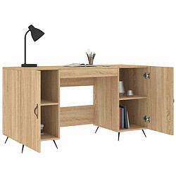 Acheter Maison Chic Bureau,Table de travail,bureau de travail pour chambre chêne sonoma 140x50x75 cm bois d'ingénierie -GKD55099