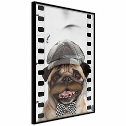 Paris Prix Affiche Murale Encadrée Dressed Up Pug 20 x 30 cm Noir