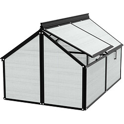 Vitavia Serre potagère en polycarbonate 4 mm et aluminium Gaia Jumbo noir.