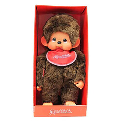 MONCHHICHI Grande Peluche Garcon Bavoir Rouge 45cm - Bandai - 25541