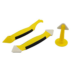 Trousse à outils de calfeutrage 3 pièces, trousse à outils en Silicone avec dissolvant de calfeutrage/outil de finition de mastic, buse pour