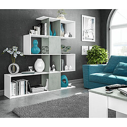 Avis MIRAKEMUEBLE Etagère Elfos Plus - Artik White and Cement Ciment - Blanco Artik