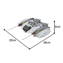 Universal Space Military Aircraft Series Battle Spaceship 1978 Blocs de construction Brick Brain Games Jouets Cadeaux pour enfants | Blocs (gris)