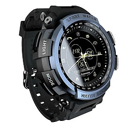 Chrono Chronus Sport Montre Connectée Professionnel 5ATM Étanche Bluetooth Rappel D'appel Numérique Hommes Montre Smartwatch pour iOS et Android(Bleu)