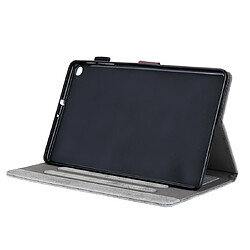 Wewoo Housse Coque Pour Galaxy Tab A 10.1 2019 Étui en cuir à rabat horizontal de style commercial avec support et fente cartecadre photo et fonction veille / réveil Gris pas cher