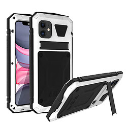 Avizar Coque iPhone 11 Aluminium Silicone Support Vidéo Tank Series Argent