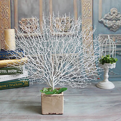 Branche de corail en plastique artificielle petit brindille branche Floral Decor blanc