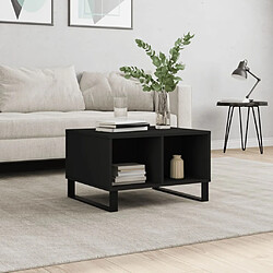 Maison Chic Table basse,Table Console Table d'appoint, Table pour salon Noir 60x50x36,5 cm Bois d'ingénierie -MN67579