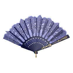 Acheter Aile De Ventilateur Pliable Main Trim Chinois Chun Fan De Danse - Bleu Saphir